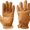 Guantes de cuero de venado café clásico.